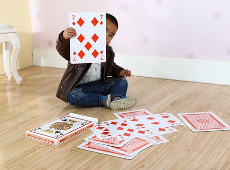 Super Big Giant Jumbo Playing Cards â€“ Full Deck Huge Standard Print Novelty Poker Index Playing Cards  Fun for All Ages!  8 x 11 inches -- For more information, visit image link.(It is Amazon affiliate link) #KidsGameIdeas Large Playing Cards, Royal Flush, Kids' Games, Game Nights, Game Night, Mad Hatter, Casino Games, Deck Of Cards, Games For Kids