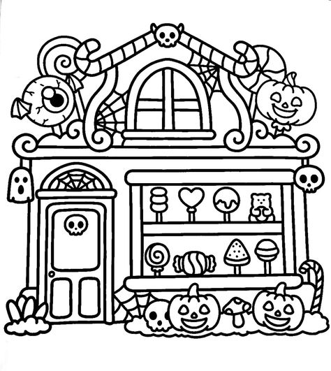 Coco Wyo Coloring Pages Spooky Cutie, Spooky Halloween Coloring Pages, Little Corner Coloring Pages, Coco Wyo Coloring Pages Printable, Spooky Cute Coloring Pages, Coco Wyo Coloring Pages, October Coloring Pages, Halloween Coloring Pages Free Printable, Halloween Colouring Pages