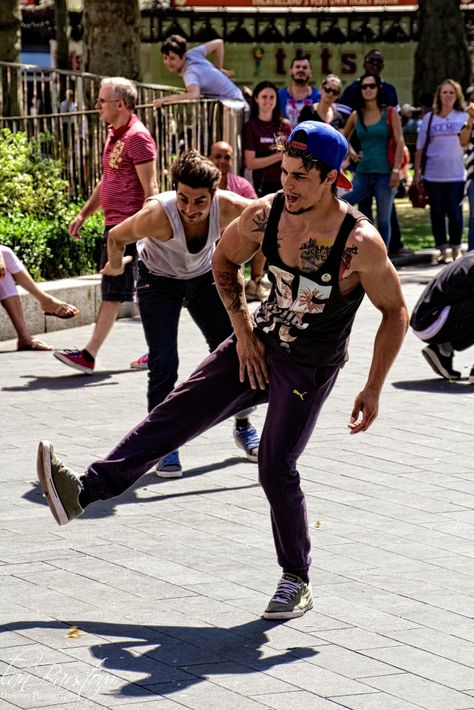 Street Dancer - Leicester Square London, Street dancers perform. thephotohour #London #dance #street #streetdance #male #maledancer #streetart #thephotohour Street Dancers, Leicester Square London, Dance Street, Male Dancer, Leicester Square, Men's Bracelets, London Street, Street Dance, Leicester