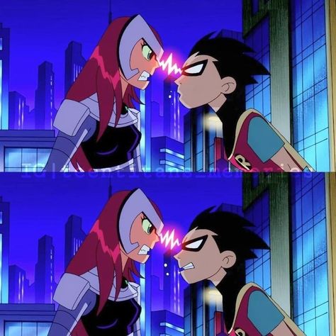 Robin Starfire, Teen Titans Robin, First Meet, Teen Titan, Beast Boy, Bat Family, Couple Cartoon, Nightwing, Teen Titans