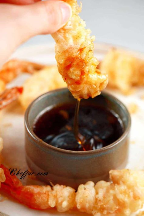 Sweet Tempura Dipping Sauce, Tempura Shrimp Dipping Sauce, Dip For Shrimp Sauce Recipes, Sauce For Tempura Shrimp, Tempura Dipping Sauce Easy, Shrimp Tempura Sauce, Tempura Sauce Recipe, Crab Dipping Sauce, Easy Cloud Bread