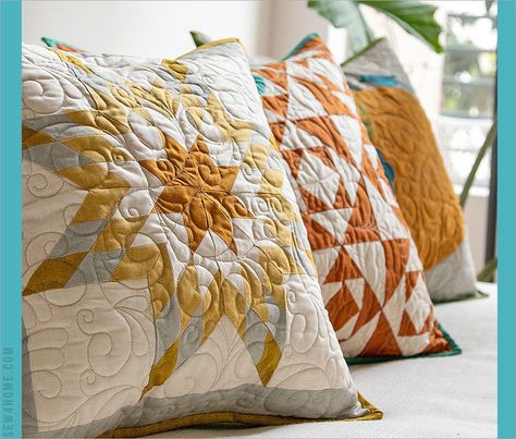 Quilted Cushions, Diy Pillow, Elegant Pillow, Laundry Basket Quilts, Basket Quilt, Fabric Kit, Pretty Pillow, Cute Pillows, Unique Pillows