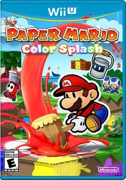 Box artwork for Paper Mario: Color Splash. Paper Mario Color Splash, Mario Y Luigi, Wii U Games, Birth Colors, Nintendo Wii U, Adventure Rpg, Switch Nintendo, Mario Games, Paper Mario