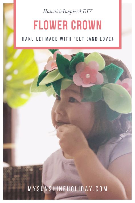 May Day is Lei Day! Here are the instructions for a Hawaiian Crown of Flowers, aka a Haku Lei Haku Lei Diy, Diy Felt Flower Crown, Hawaiian Haku Lei, Flower Lei Diy, Lei Day, Haku Lei, Camp Projects, Crown Printable, Crown Of Flowers