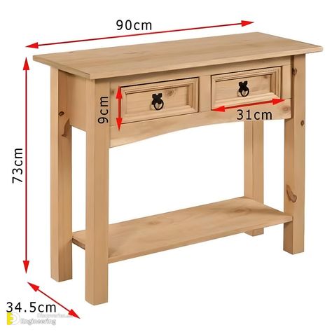 Make Your Home Stylish And Functional: Mastering Furniture Sizes Made Easy Woodworking Decor, Console Table With Shelf, Drawer Console Table, Classy Halloween Decor, Wooden Christmas Crafts, Drawer Console, Hall Furniture, Amazing Woodworking, Hall Console Table