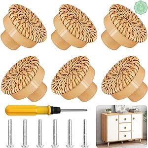 Wardrobe Diy, Wood Drawer Knobs, Rattan Cabinet, Diy Knobs, Handmade Cabinets, Cabinet Bookcase, Dresser Knobs And Pulls, Cupboard Wardrobe, Diy Wardrobe