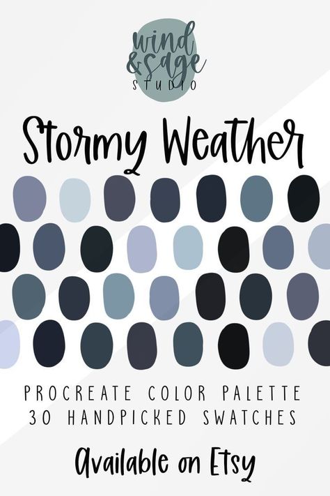 Procreate Pallets, Color Palette For Procreate, Procreate Palette, Gray Shades, Procreate Color Palette, Procreate Ipad Art, Grey Color Palette, Palette Color, Stormy Weather