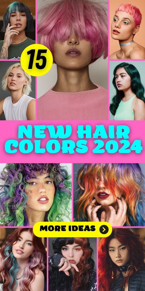 The New Wave of Hair Color in 2024: Pastel Perfection: 2024 is set to embrace pastel hair colors in a big way. Soft lavenders, mint greens, and pastel pinks will be popular, particularly among younger women and those looking for a bold change. These shades are stunning on short, straight hair and equally captivating on long, wavy locks. The pastel trend offers a playful and artistic way to express individuality through hair color. Fashion Hair Color Trends 2024, Popular Hair Trends 2024, Short Hair Color Trend 2024, Chic Hair Color, Hair Color List, Edgy Hair Color, Pastel Highlights, 2024 Hair Color, Wild Hair Color