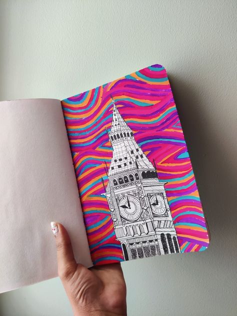 Indie Sketchbook Ideas, Cool Sketch Book Ideas Easy, Drawing Ideas Creative Sketchbooks Sketch Books, Art Sketch Book Ideas Inspiration, Meomai Art, Sketchbook Ideas Marker, Sketch Pen Art Colour, Art Diary Ideas Creative, Small Sketchbook Ideas