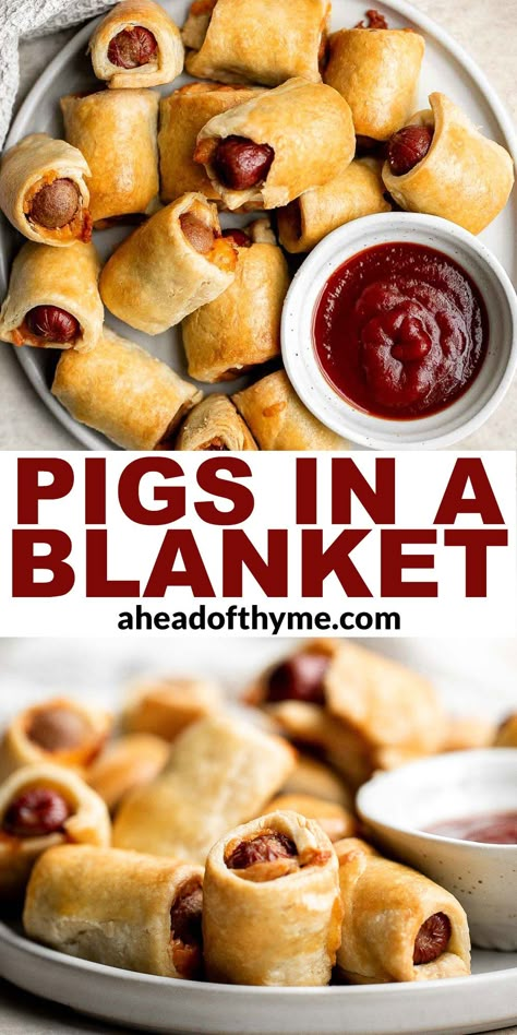 Pigs in a Blanket Crowd Finger Foods, Bacon Wrapped Chicken Bites, Fried Mac And Cheese, Cocktail Sausages, Appetizers For Kids, Appetizers For A Crowd, Appetizers Easy Finger Food, Finger Foods Easy, Homemade Pastries