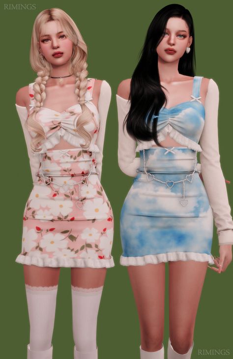 (99+) RIMINGS on Tumblr Rimings Sims 4, Heart Belt, 2000s Japanese Fashion, Sims 4 Cc Shoes, Mod Mini Dress, Sims 4 Body Mods, Sims 4 Dresses, Sims4 Clothes, Normal Map