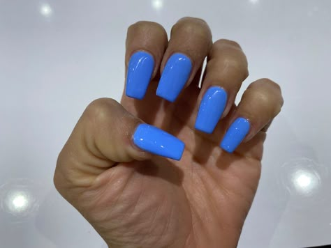 Power Blue Nails, Dnd 575 Blue Earth, Dnd Dip Powder Colors Blue, Dnd Blue Nails, Blue Dnd Gel Polish, Blue Powder Nails, Carolina Blue Nails, Dnd Blue Gel Polish, Dnd Gel Polish Colors Summer