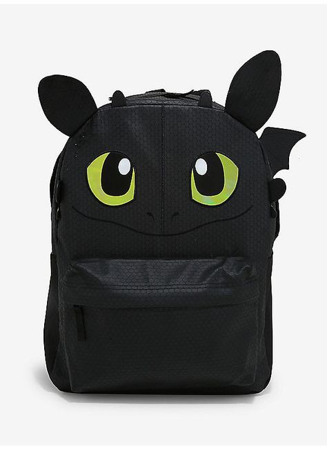 Hot Topic : How To Train Your Dragon Toothless Backpack Hogwarts Backpack, Dragon Backpack, Nightmare Before Christmas Backpack, Dragon Toothless, Hp Oc, Dinosaur Backpack, Vintage Street Fashion, Toothless Dragon, Excess Baggage