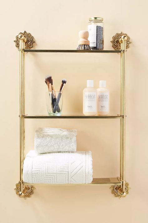 Beatrix Wall Mounted Shelving Unit | Anthropologie Wall Mounted Shelving, Wall Mounted Shelving Unit, Unique Cabinets, Unique Bathroom, Toilet Storage, Bathroom Shelf, Mirror Cabinets, Wall Mounted Shelves, Wall Storage