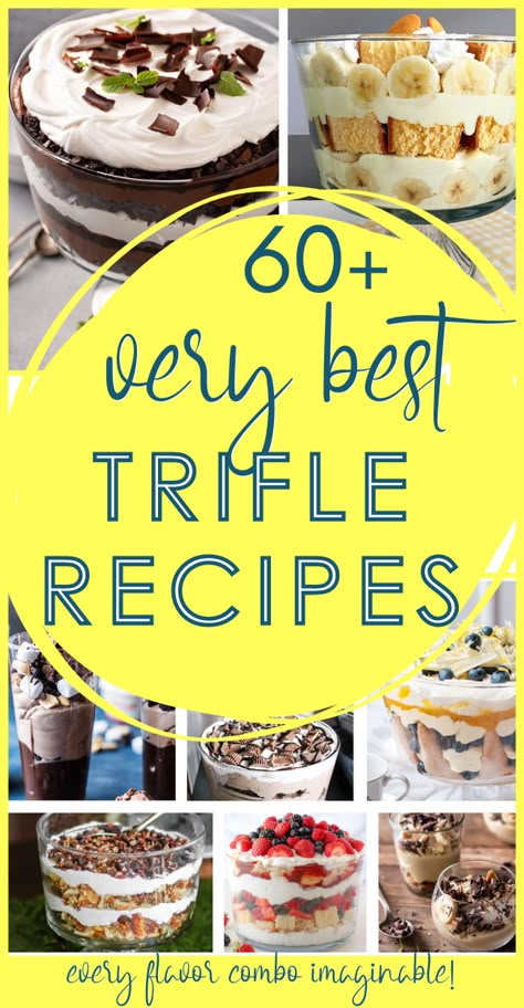 Angel Food Truffle Dessert, Ambrosia Trifle, Triffle Desserts Simple, Brownie Trifle Recipes, Fall Trifle Recipes, Summer Trifle Desserts, Best Trifle Recipes, Trifles Desserts, Best Trifle