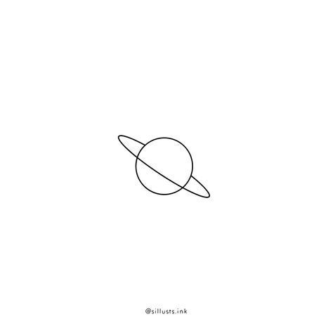 . Check more at https://ideatatto.com/minimalistic/2145/ Minimalist Tattoo Saturn, Space Doodle Tattoo, Saturn Outline Tattoo, Planet Minimalist Tattoo, Saturn Finger Tattoo, Artsy Tattoos Small Creative, Planet Fine Line Tattoo, Fine Line Saturn Tattoo, Saturn Line Art