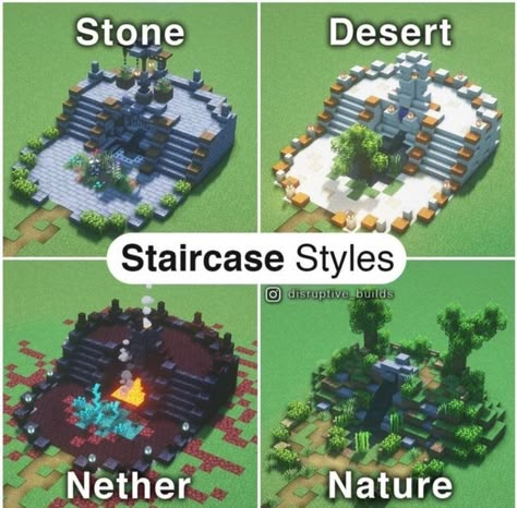 Nether Staircase Minecraft, Medical Minecraft House, Minecraft Houses Nether, Minecraft Fancy Staircase, Nether Village Minecraft, Natural Minecraft Builds, Minecraft Nether Village, Minecraft Nether Builds Ideas, Minecraft Natural Staircase