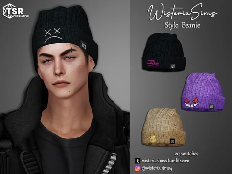 Sims 4 Cc Sims Resource Male Hair, Sims 4 Cc Accessories Hats Male, The Sims Resource Sims 4 Hair Male, Sims4 Cc Accessories Male, Male Cc Accessories, Sims 4 Bennie, Beanies Sims 4 Cc, Sims 4 Cc Male Beanie, Sims 4 Cc Male Hats