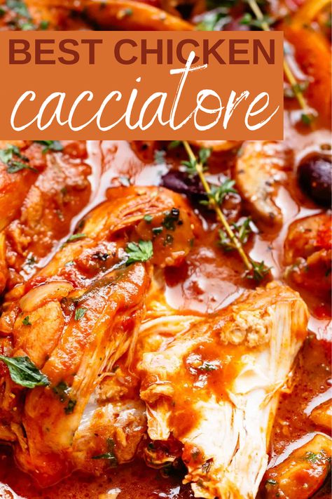 Cacciatore Recipes, Chicken Cacciatore Recipe, Italian Chicken Recipes, Italian Comfort Food, Chicken Cacciatore, Home Comfort, Chicken Main Dishes, Best Chicken, Best Chicken Recipes