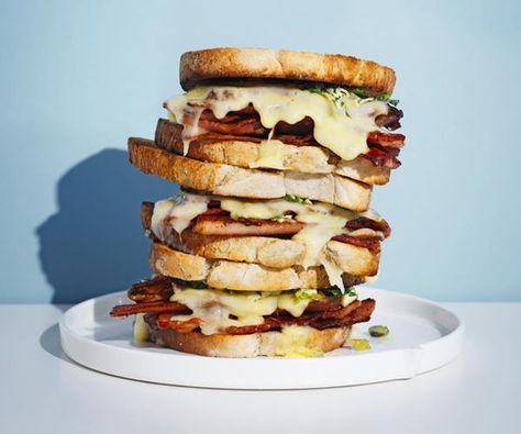 Our best toastie recipes | Gourmet Traveller Toastie Recipes, Sauce Gribiche, Ham And Cheese Toastie, Cheese Toasties, Toasted Sandwiches, Toasted Sandwich, Recipes Gourmet, Grilled Sandwiches, Cook Eggs