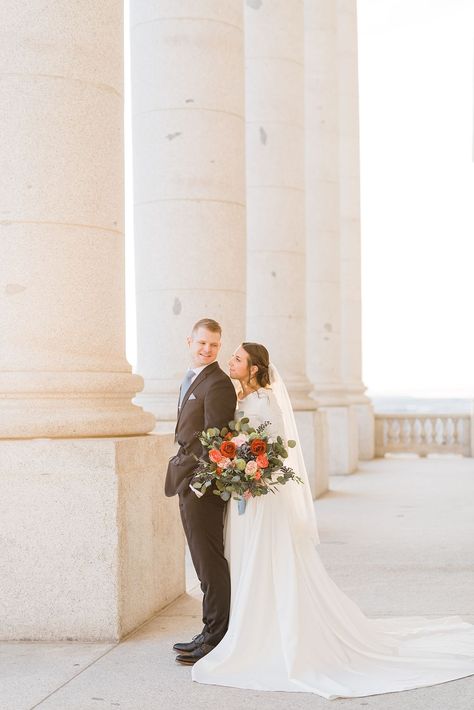 LDS Idaho Falls temple wedding, traveling wedding photographer, photography by Tasha Rose, The Barn on 1st reception venue, engagements at the Capitol Temple Wedding Photography, Utah State Capitol, Idaho Falls Temple, Salt Lake City Wedding, Lds Temples Wedding, Groomsmen Looks, Bride Groom Photos, Bridesmaid Attire, Utah State