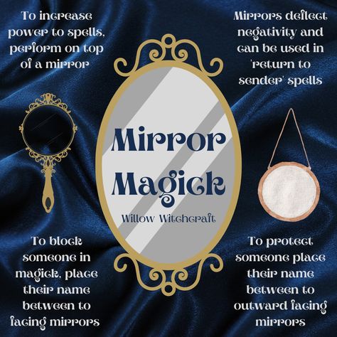 Mirror Work Witchcraft, Mirrors In Witchcraft, Mirror Magic Aesthetic, Familiers Witchcraft, Protection In Witchcraft, Protection Tools Witchcraft, Locking Mirror Witchcraft, Braid Magic Witchcraft, Book Of Mirrors Witchcraft