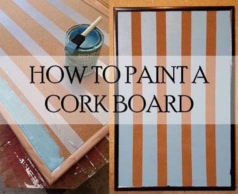 Painting Cork Board, Painted Cork Board Ideas, Painting A Cork Board, Painting Cork, Painted Cork Board, Diy Cork Board, Diy Office, Command Center, My Bedroom