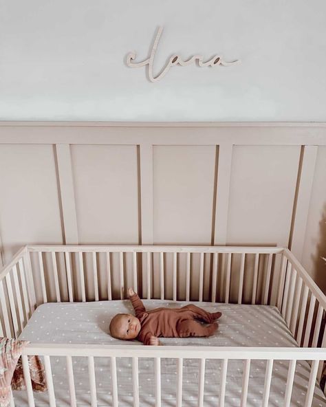 “Must have nursery decor - This deserves more than a 5 star review. A beautiful product is one thing, but the professionalism of this company is outstanding. I find their cursive font extremely unique and one of a kind. I appreciate that I am able to style this flat on the wall or have the ability to create a 3-D look as well. Sarah was beyond patient while I “hummed and hawed” with how I would spell my babies name she she was born. She went out of her way to show me how both scripts would lo... Nursery Board And Batten, Minimalist Nursery Ideas, First Birthday Sign, Minimalist Nursery, Board And Batten Wall, Custom Name Sign, Cursive Font, Nursery Signs, Copper Rose