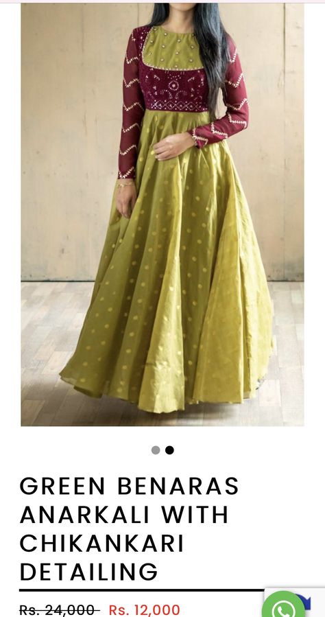 Dress For Reception Indian Guests, Anakarli Dress, Round Neck Kurti Design, Anarkali Kurti From Old Saree, Plain Dress Designs, Indian Long Dress, Simple Frock Design, Long Frock Designs, Long Gown Design