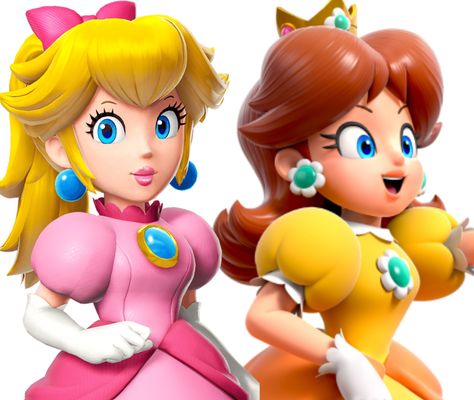 Princess Daisy And Peach, Iconic Female Duos, Daisy And Peach, Princess Peach And Daisy, Peach Pfp, Daisy Cosplay, Daisy Icon, Super Mario Characters, Iconic Duos