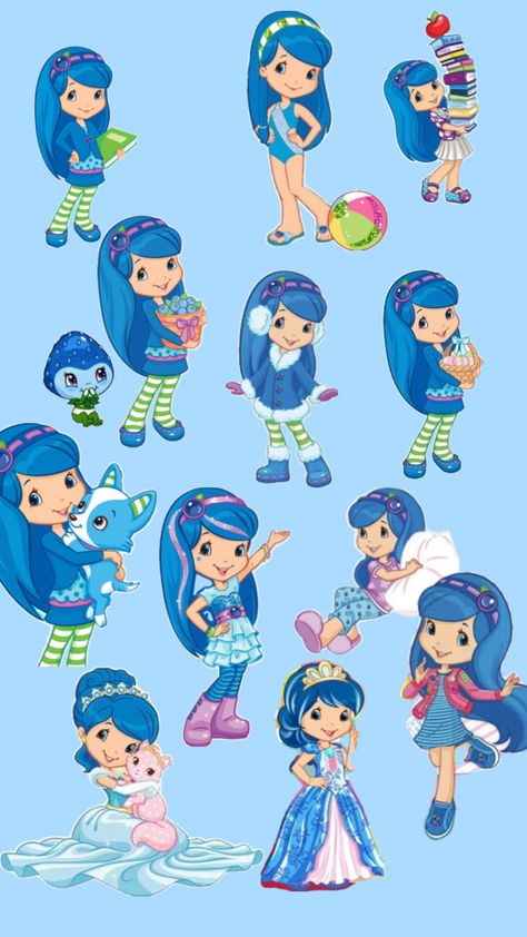 Strawberry Shortcake Photoshoot, Blueberry Muffin Character, Strawberry Shortcake And Blueberry, Blueberry Muffin Strawberry Shortcake, Strawberry Shortcake Blueberry Muffin, Strawberry Shortcake Outfits, Strawberry Shortcake And Friends, Strawberry Shortcake Characters, Blueberry Muffin