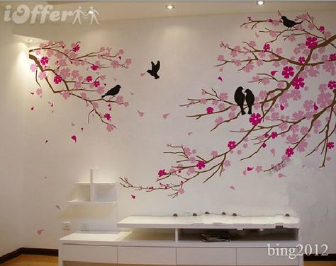 Pared Tree Wall Decor, Home Design Ideas, Tree Wall Art, Tree Wall, Wall Decal, Home Design, Cherry Blossom, Wall Decals, Design Ideas