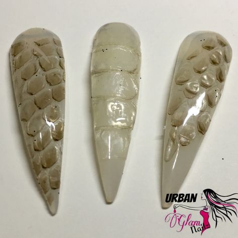 Real snake skin embedded nail Nails With Snake Skin, Real Snake Skin Nails, Snake Skin Nails Designs, Reptile Nails, Snake Nails, Snake Skin Nails, Y2k Nail, Western Nails, Edgy Nails