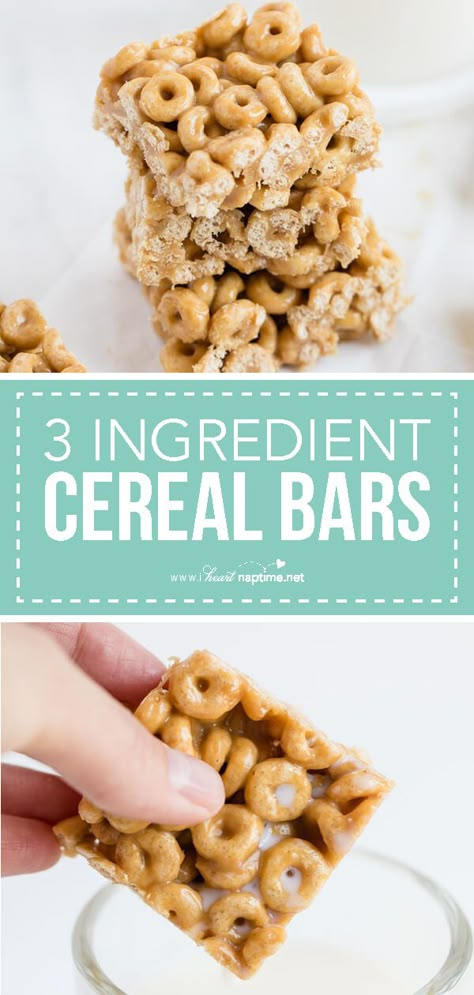 Homemade Cereal Bars, Cereal Bars Homemade, Cereal Bars Recipes, Homemade Cereal, Easy Snacks For Kids, Muesli Bars, After School Snack, I Heart Naptime, Cereal Bar