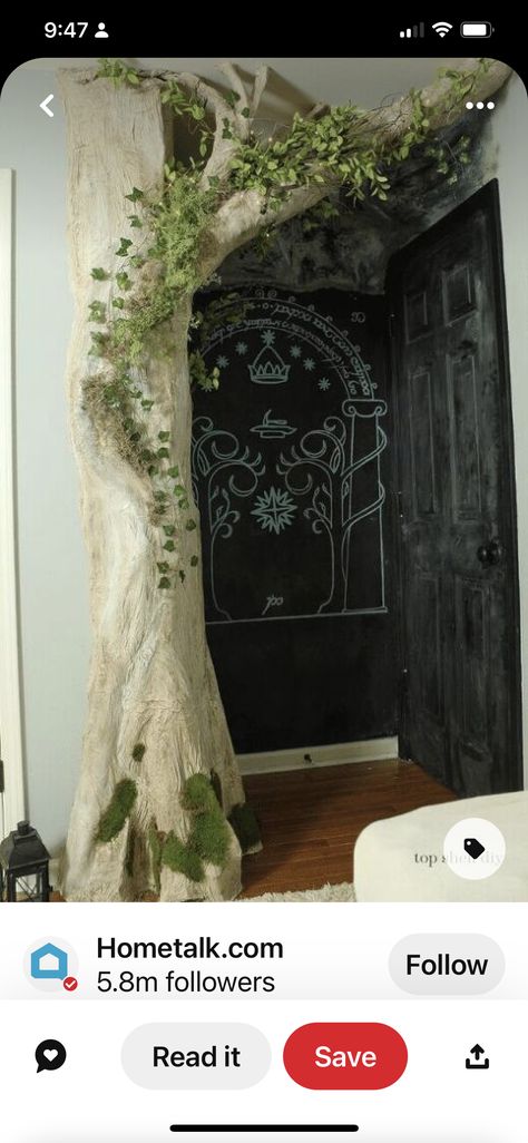 Lotr Home Decor, Elvish Decor, Lotr Bedroom, Elven Bedroom, Lord Of The Rings Decor, Lotr Aesthetic, Apartment Designs, Basement Inspiration, Reading Nooks