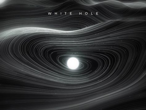 White Hole by Maksym Ohorodnikov on Dribbble White Holes In Space, Black Hole Symbol, White Hole In Space, Black Hole Aesthetic, Opposite Art, Galaxy Black And White, Space Vibes, White Hole, Soul Retrieval