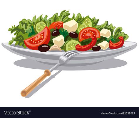 Greek Salad With Lettuce, Salad Drawing, Salad With Lettuce, Roast Beef And Potatoes, Ensalada Caprese, Hanging Wine Glass Rack, Salad Lettuce, Cake Vector, Natural Fertility