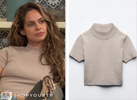 The Bachelor: Season 28 Episode 5 Kelsey Anderson's Beige Mock Neck Crop Top Kelsey Anderson Hair, Kelsey Anderson, Mock Neck Crop Top, The Bachelor, Style Upgrade, Neck Crop Top, Episode 5, Hair Colors, Mock Neck