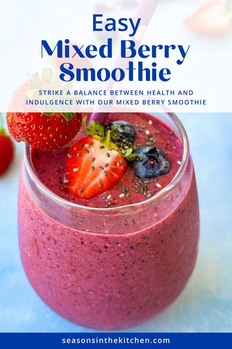 Indulge in a healthy treat with our mixed berry smoothie. Whether you need a wholesome start to your day, a refreshing post-workout snack, or a cool drink for hot summer days, this smoothie is perfect. Bursting with the flavors of juicy, ripe berries, it’s a true celebration of seasonal goodness. Best Berry Smoothie Recipes, Mixed Berry Smoothie Recipes, Berry Smoothie Recipe Healthy, Healthy Smoothies For Breakfast, Breakfast Smoothie Healthy, Refreshing Breakfast, Smoothie Ideas, Smoothie Recipes Strawberry, Fruit Smoothie Recipes Healthy