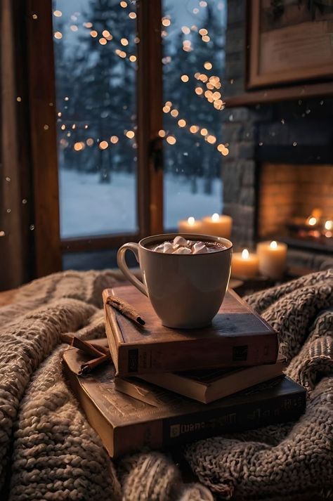 Winter Aesthetic Cozy Fire, Hot Cocoa Fireplace Aesthetic, Cozy Winter Coffee Aesthetic, Cozy Winter Book Aesthetic, Hygge Iphone Wallpaper, Cozy Season Aesthetic, Cozy Nights Aesthetic, Cozy Winter Reading Aesthetic, Romanticizing Winter Aesthetic