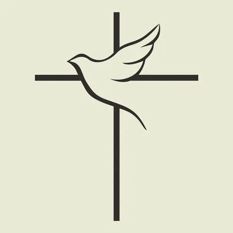 Bible cross and holy spirit dove Royalty Free Vector Image Cruz Vector, Embroidery Clipart, Holy Spirit Images, Dove And Cross, Cross With Dove, Father Forgive Them, God Logo, Bible Cross, Cross Silhouette