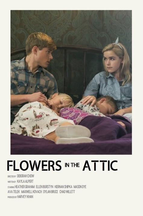 minimalist movie poster in the style of andrew sebastian kwan Flowers In The Attic Movie, Minimalistic Polaroid Poster, Best Teen Movies, Ellen Burstyn, Romcom Movies, Movie Recs, Flowers In The Attic, Movie Hacks, Movies To Watch Teenagers