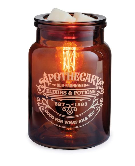 Apothecary Illumination Fragrance Warmer | Candle Warmers Relaxing Night, Tart Warmer, Holiday Fragrance, Wax Melt Warmer, Night At Home, Vintage Bulb, Wax Melters, Candle Warmer, Candle Wax Melts