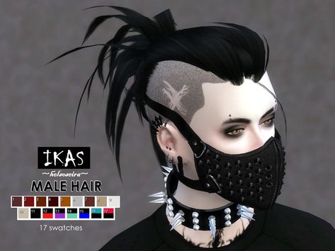 Sims 4 Cc Face Hair Male, Sims 4 Cc Goth, Goth Male, Los Sims 4 Mods, Sims 4 Hair Male, Sims 4 Anime, Pelo Sims, The Sims 4 Packs, Sims 4 Body Mods