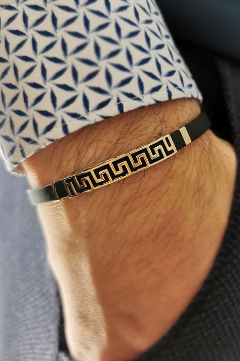 Excited to share the latest addition to my #etsy shop: Men Bracelet*14K Solid Gold New Model Greek Motifs Jewelry For Men*White Gold Men Bracelets https://etsy.me/3Xfgq9l #sportsfitness #men #no #silicone #blue #yes #recycledmetal #giftfordad #mendaintybracelets Greek Motifs, Unique Mens Bracelet, Solid Gold Bangle, Delicate Gold Jewelry, Gold Bangles For Women, Men Bracelets, Solid Gold Bracelet, Gold Bodies, Men Bracelet