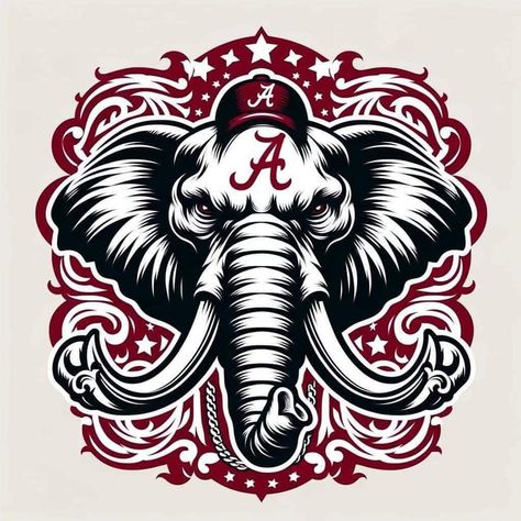 University Of Alabama Wallpaper, Alabama Vs Auburn, Alabama Crimson Tide Football Wallpaper, Alabama Wallpaper, Alabama Elephant, Alabama Football Roll Tide, Trill Art, Bama Girl, Sublimation Ideas Projects Inspiration