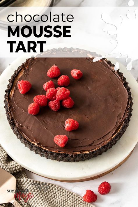 Chocolate Tart With Oreo Crust, Chocolate Mousse Tart Recipe, Chocolate Mousse Tarts, No Bake Chocolate Pie, Chocolate Mousse Tart, Summertime Desserts, Mousse Tart, Baking Competition, Chocolate Mousse Pie