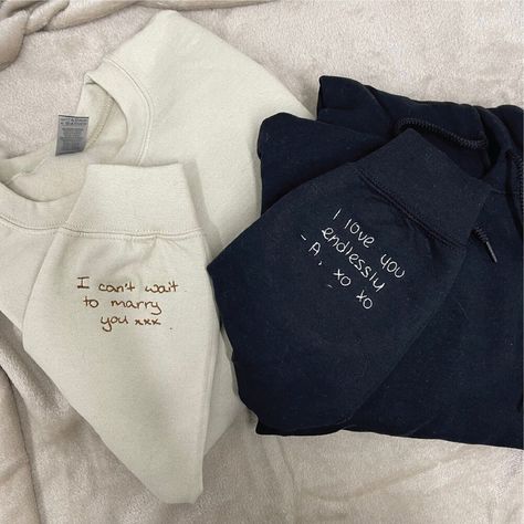 Matching Hoodies For Couples, Matching Hoodies, Love Store, Cute Couple Gifts, Embroidery Hoodie, Couples Sweatshirts, Embroidery Sweatshirt, Couples Hoodies, Personalized Valentines