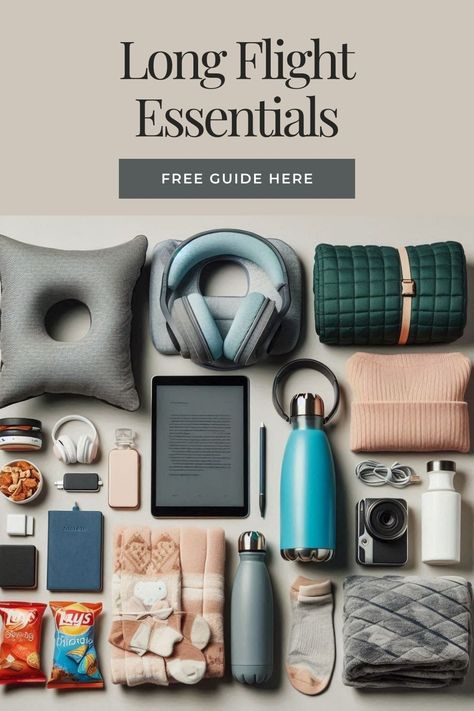 Long flight essentials Long Haul Travel Essentials, Plane Essentials Long Flights, Carry On Bag Essentials Long Flights, International Flight Essentials, Airplane Necessities, Overseas Travel Essentials, Flight Preparation, Best Crossbody Bag Travel, Chicago Day Trip