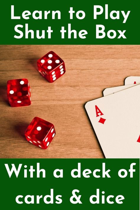 Learn how to play shut the box with a deck of cards Shut The Box Game Diy, Shut The Box Game, Homemade Board Games, Free Bingo Cards, Games To Make, Card Playing, Bingo Template, Family Card Games, Crazy Games